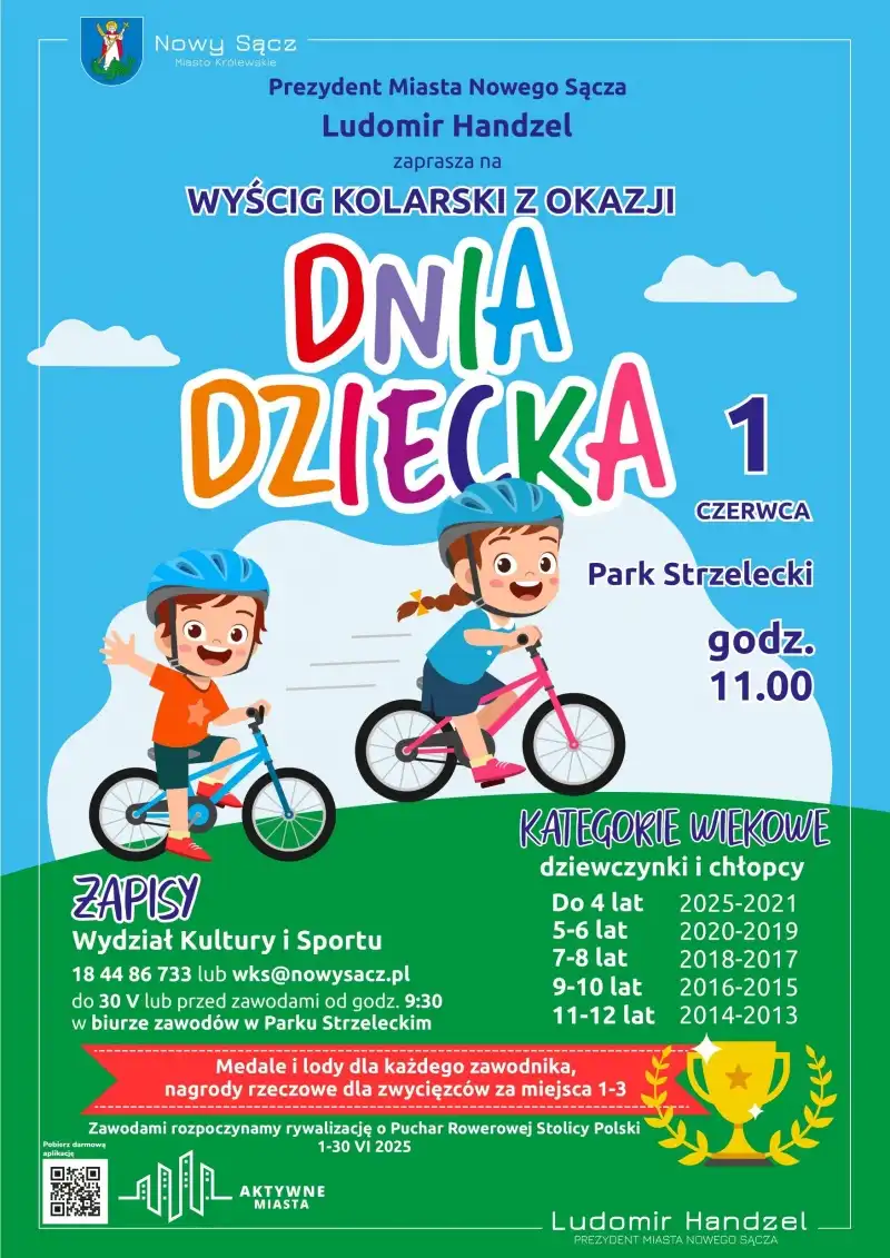 Wyścig Kolarski z okazji Dnia Dziecka w Nowym Sączu