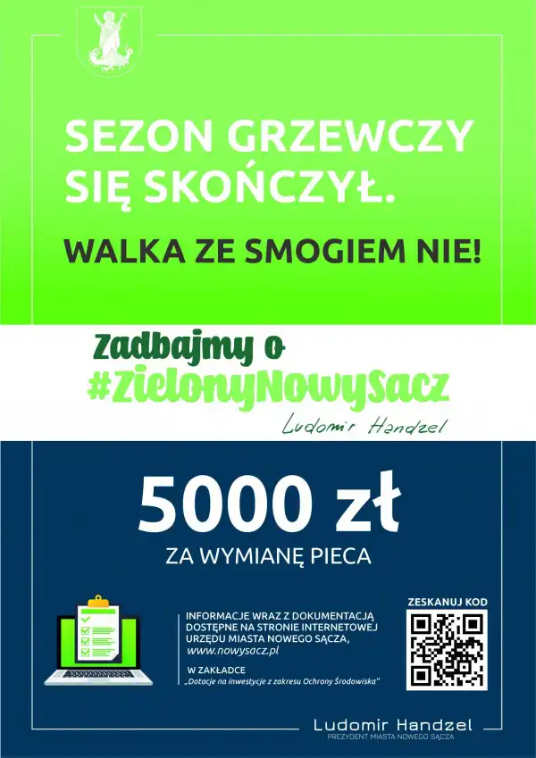 Nowy Sącz: 2 czerwca rusza nabór wniosków na wymianę pieca. Można otrzymać do 5 tys. zł dotacji