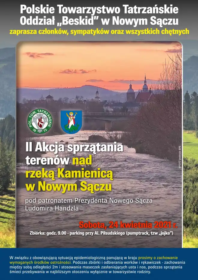 24 kwietnia II Akcja sprzątania terenów nad rzeką Kamienicą w Nowym Sączu