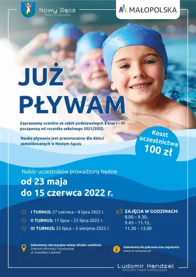 Nowy Sącz: projekt dla uczniów pn. „Już pływam”