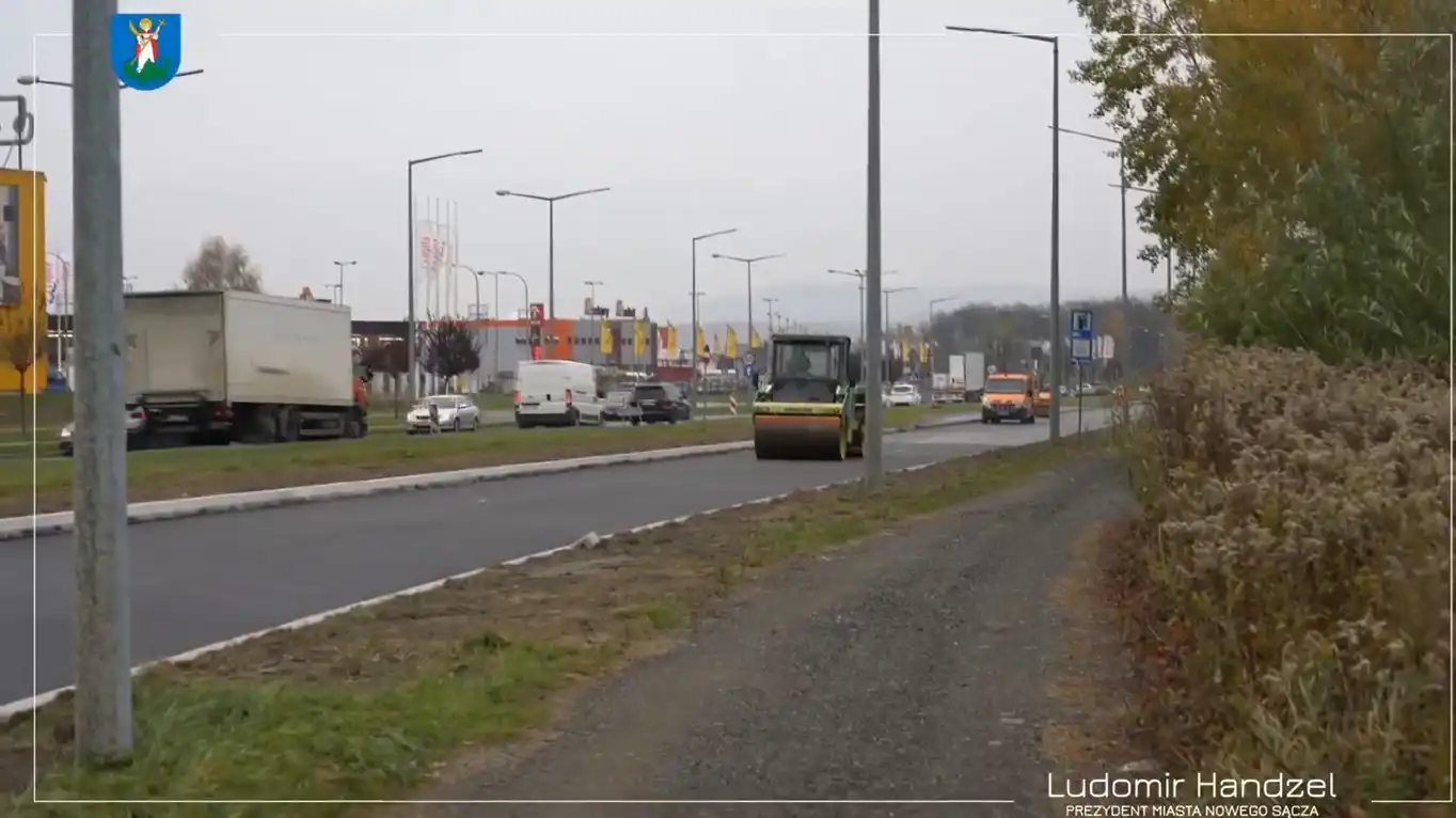 Trwa remont drugiej nitki Al. Piłsudskiego w Nowym Sączu