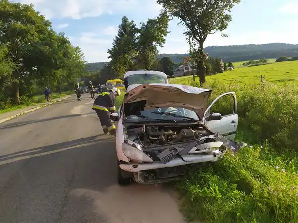 Wypadek w Hańczowej. Jedna osoba trafiła do szpitala