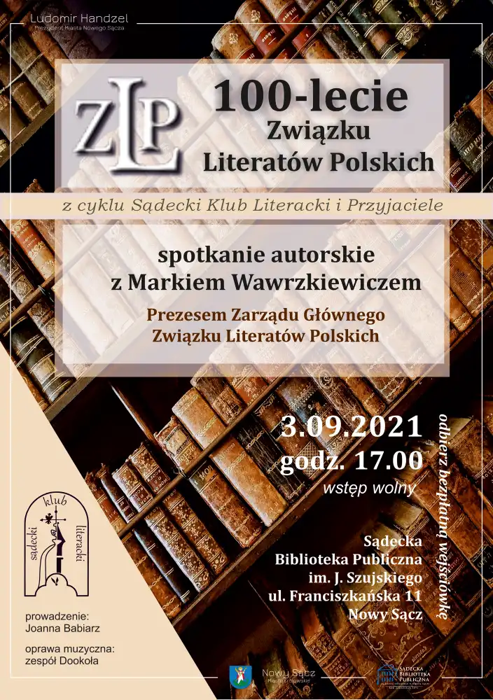 3 września spotkanie autorskie z Markiem Wawrzkiewiczem w Sądeckiej Bibliotece Publicznej