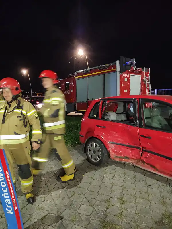 Kolizja na ul. Krańcowej w Nowym Sączu