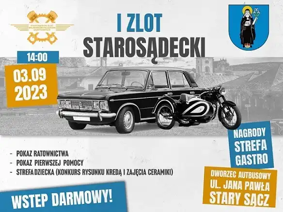 3 września I Starosądecki Zlot Miłośników Pojazdów Zabytkowych