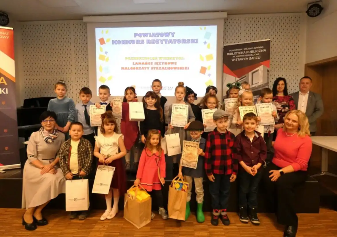 Językowe łamańce z Małgorzatą Strzałkowską. Powiatowy Konkurs Recytatorski w Starym Sączu