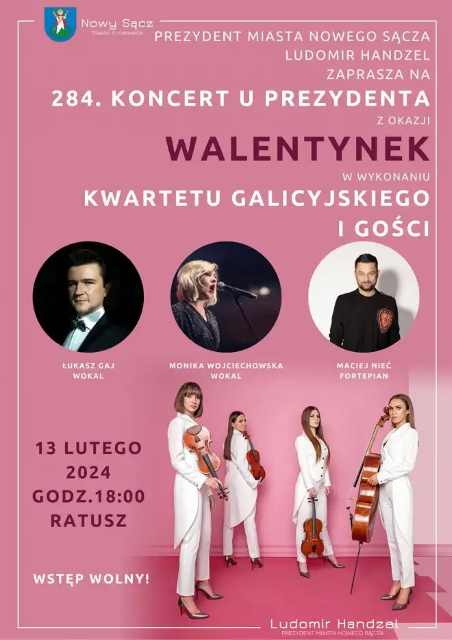 13 lutego Koncert walentynkowy w ratuszu