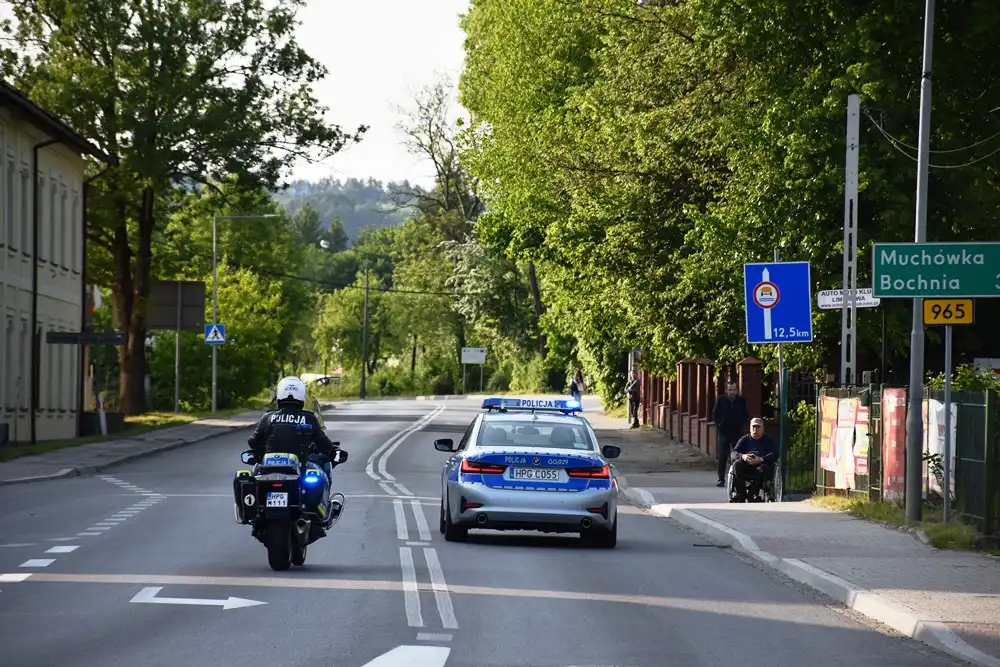 Małopolscy Policjanci zabezpieczali Wyścig Kolarski Juniorów