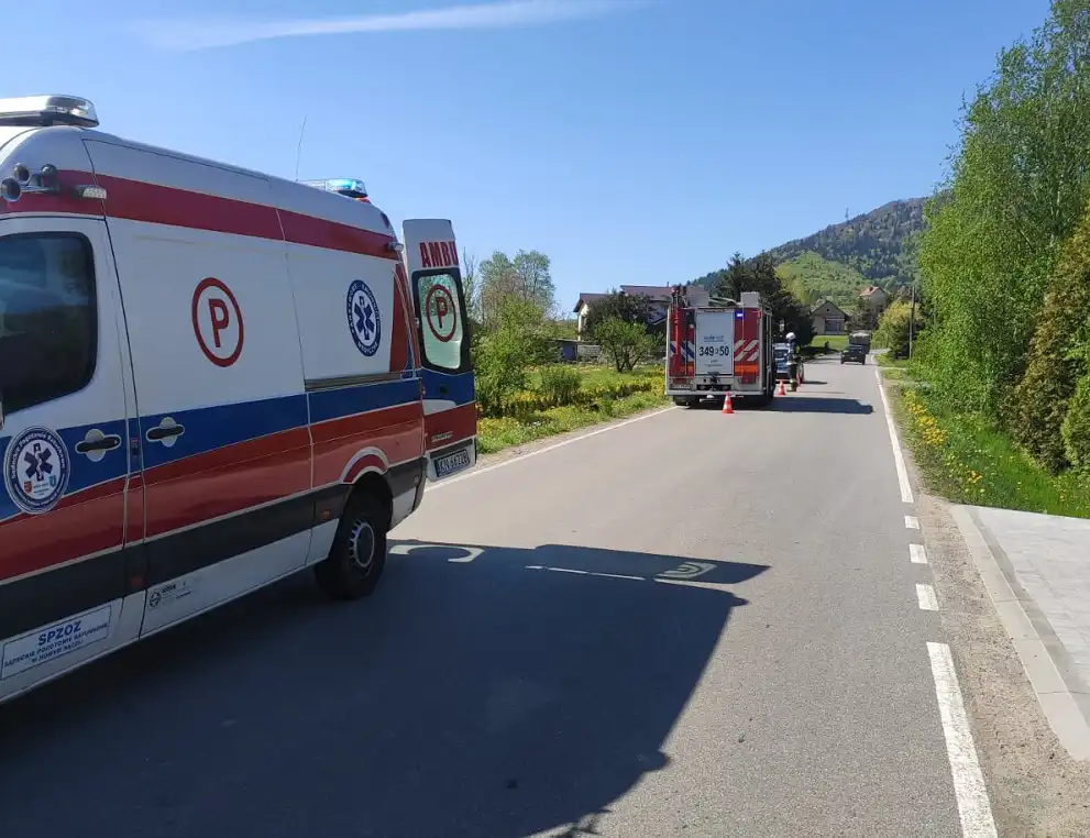 Łyczanka: Wypadek na motocyklu. Wezwano śmigłowiec LPR