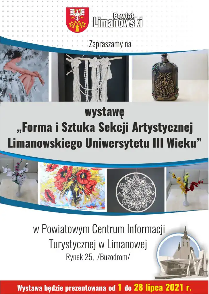 Wystawa Sekcji Artystycznej Limanowskiego Uniwersytetu III Wieku pt. „Forma i sztuka” w galerii PCIT w Limanowej