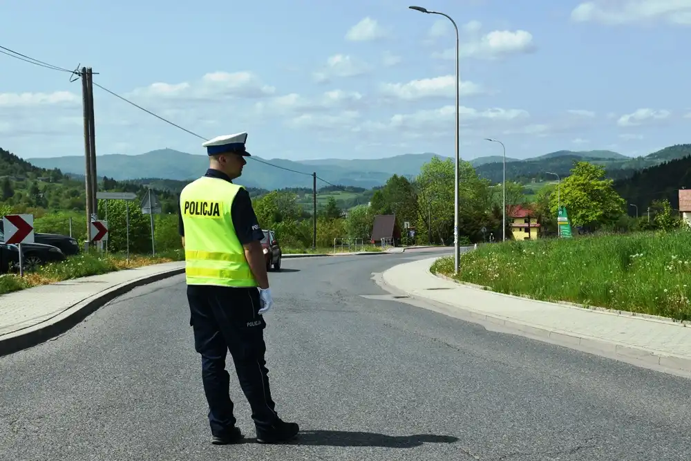 Małopolscy Policjanci zabezpieczali Wyścig Kolarski Juniorów