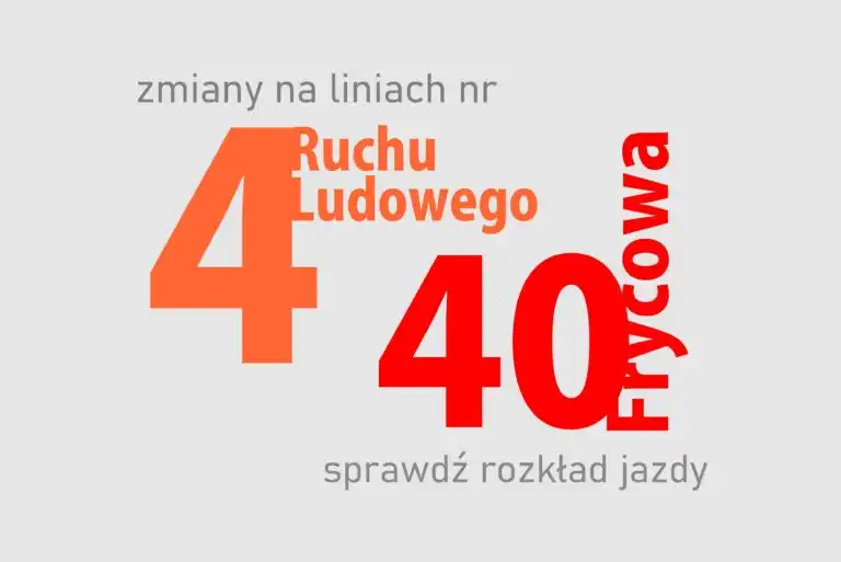 Uwaga pasażerowie! Od września zmiany w kursowaniu linii 4 i 40
