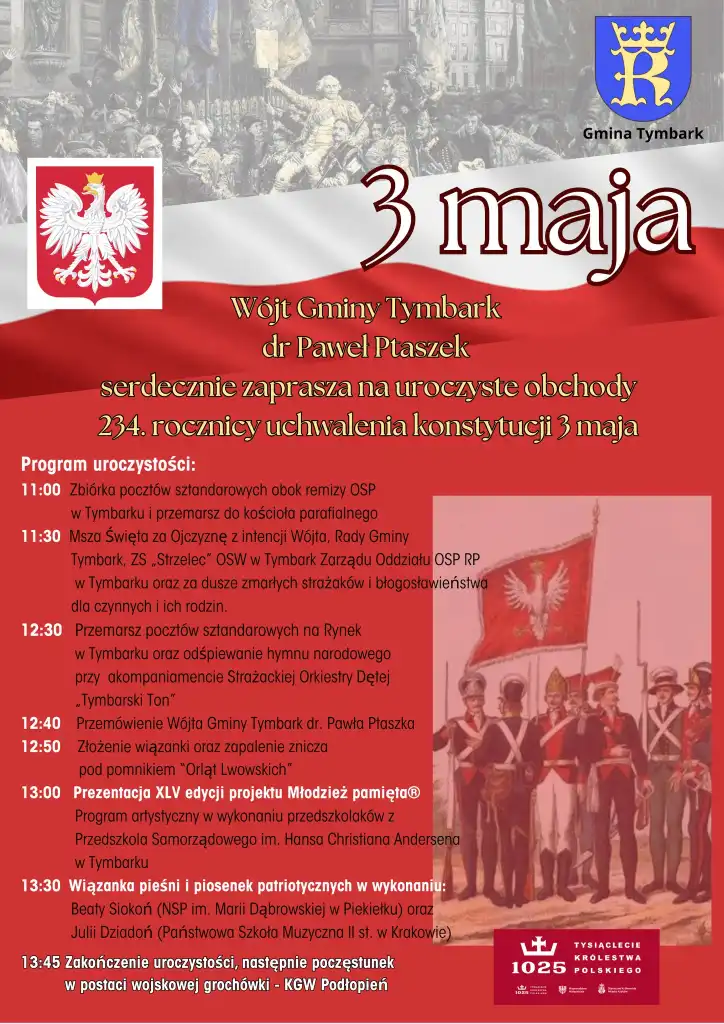 Uroczystości 234. rocznicy uchwalenia Konstytucji 3 Maja w Tymbarku