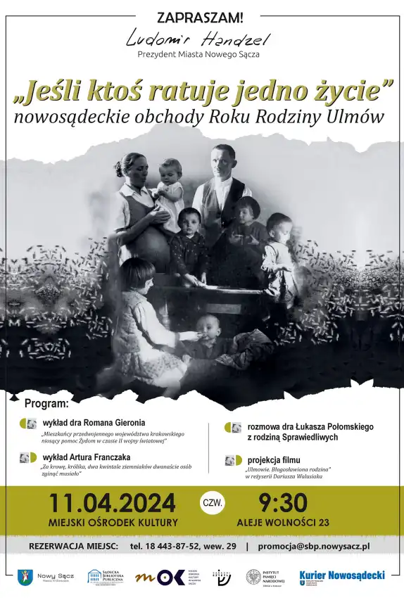11 kwietnia nowosądeckie obchody Roku Rodziny Ulmów