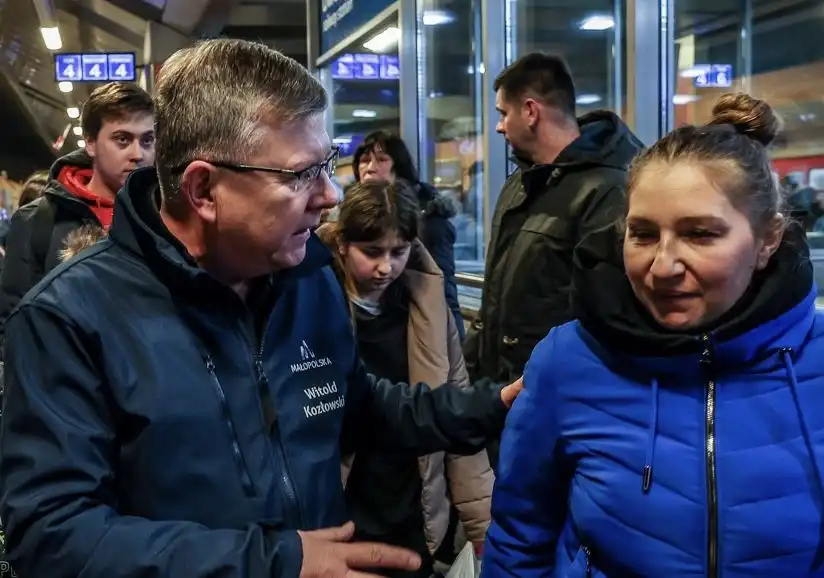 Pociąg z uchodźcami z Ukrainy dotarł do Krakowa