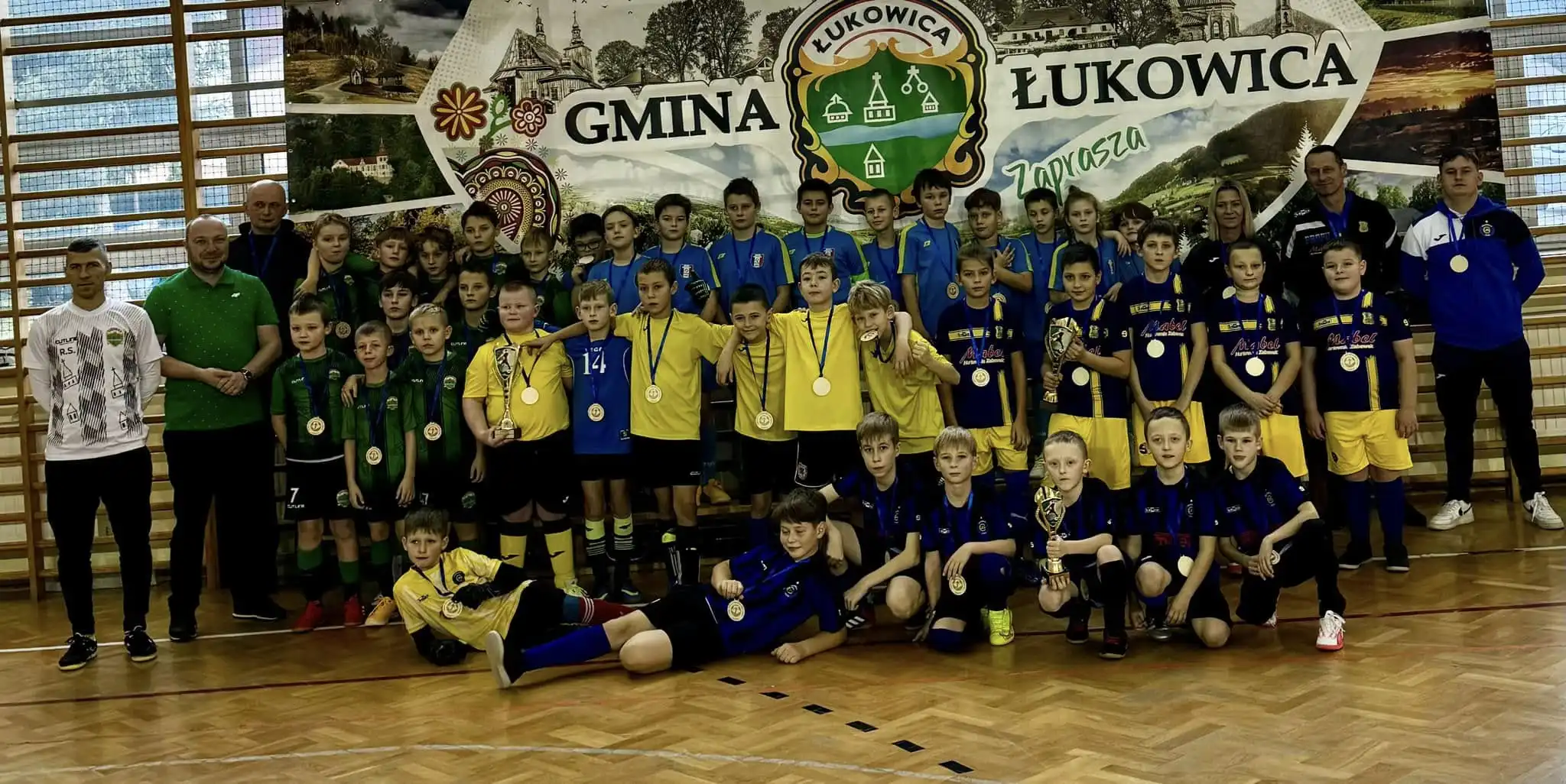Zimowy Turniej Futsalu „O Puchar Wójta Gminy Łukowica”. Podium rocznika 2014