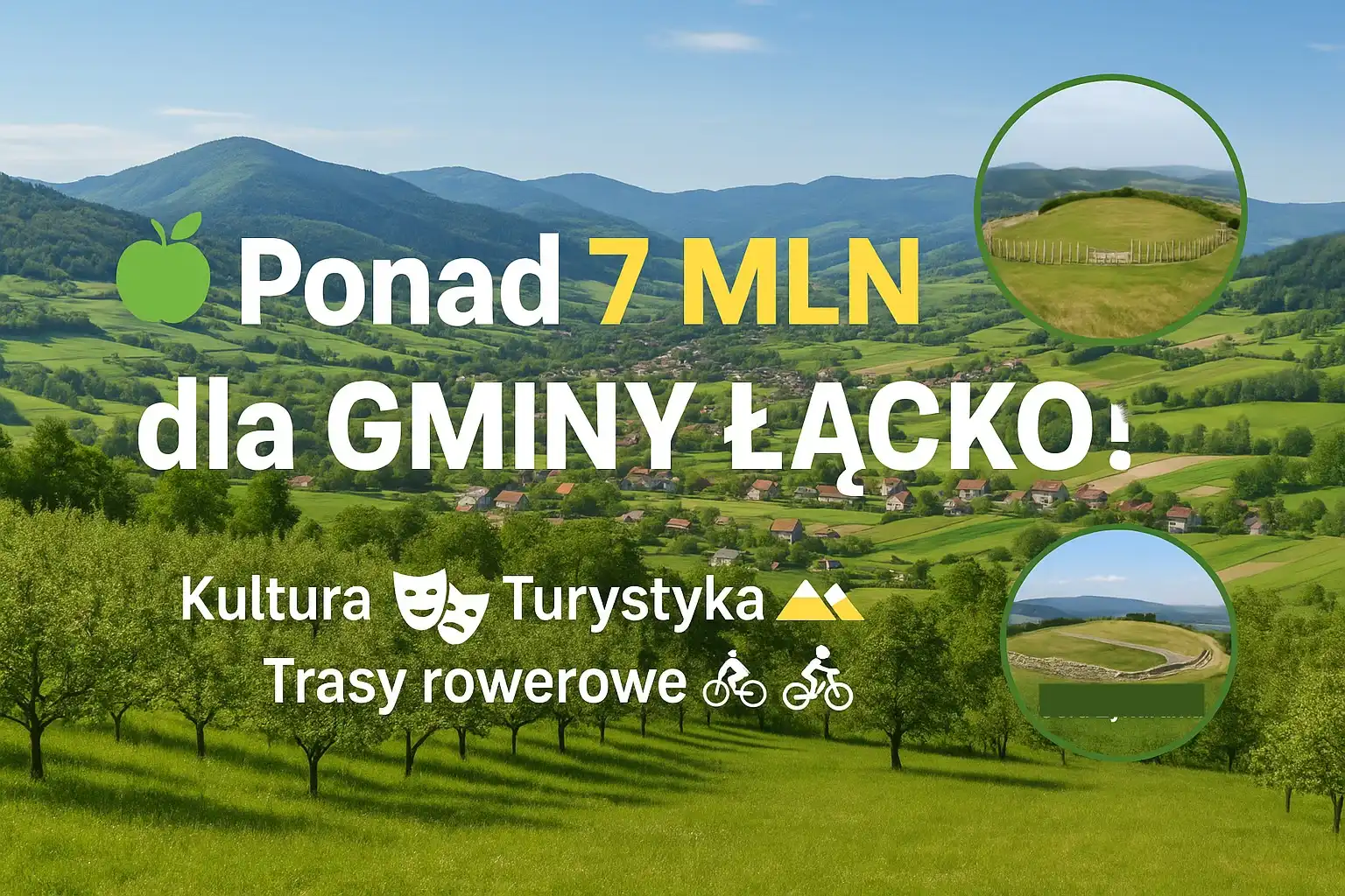 Nowe szlaki rowerowe, park tematyczny i ekspozycja archeologiczna. Łącko z trzema dużymi projektami