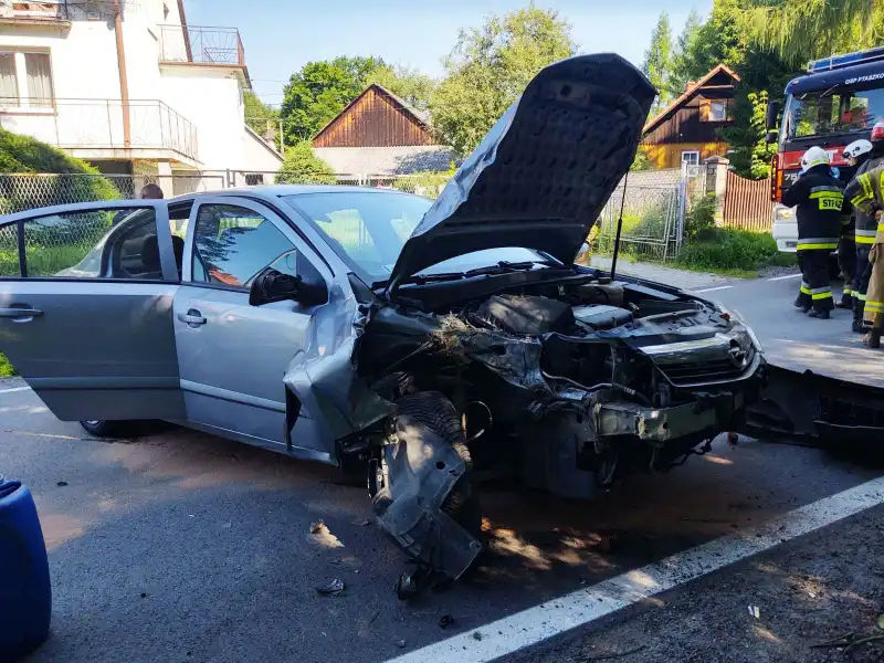 Ptaszkowa: stracił kontrolę nad autem i uderzył w drzewo