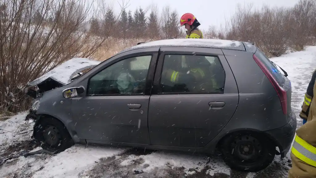 Kraksa na ul. Leśnej w Muszynie