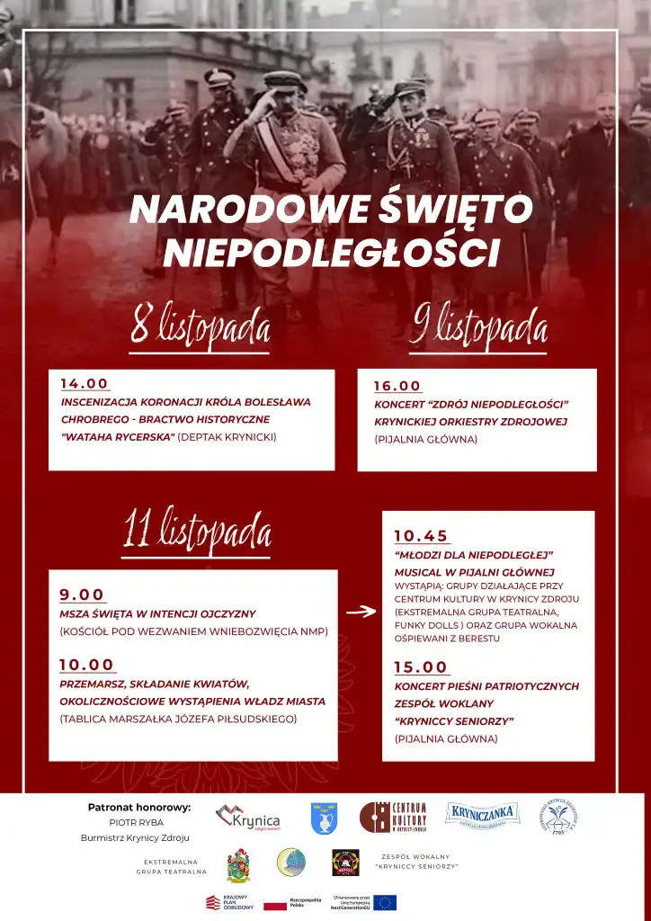 Obchody Narodowego Święta Niepodległości w Krynicy-Zdroju, Starym Sączu oraz Łącku