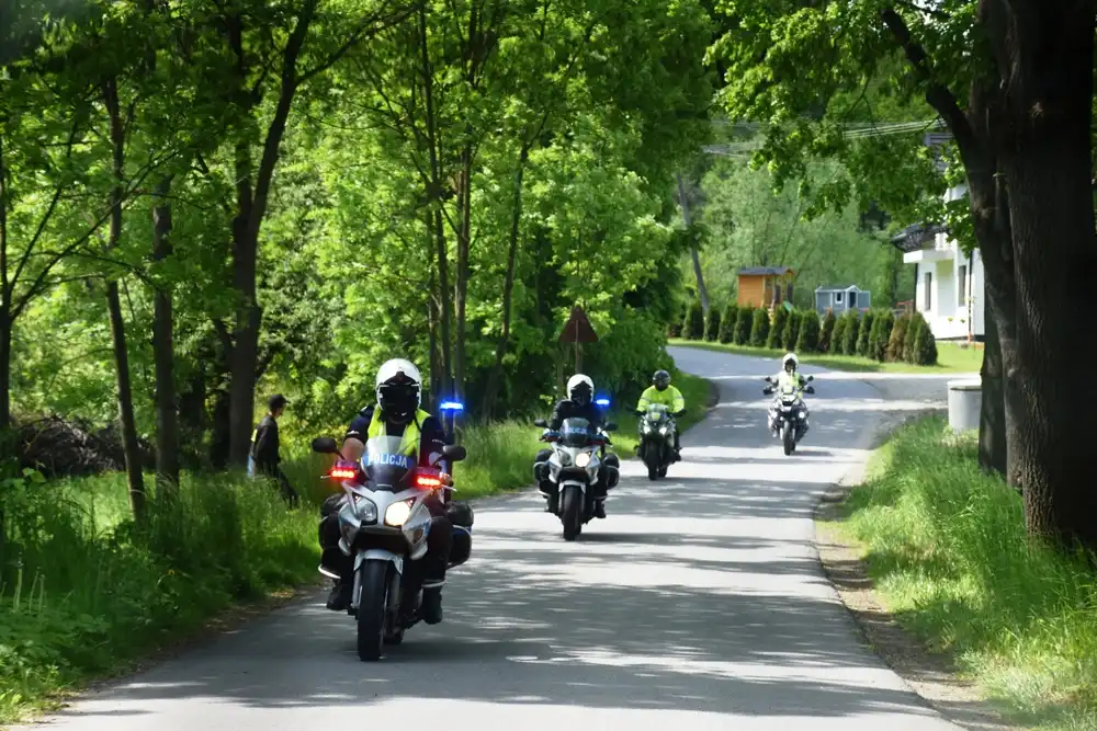 Małopolscy Policjanci zabezpieczali Wyścig Kolarski Juniorów