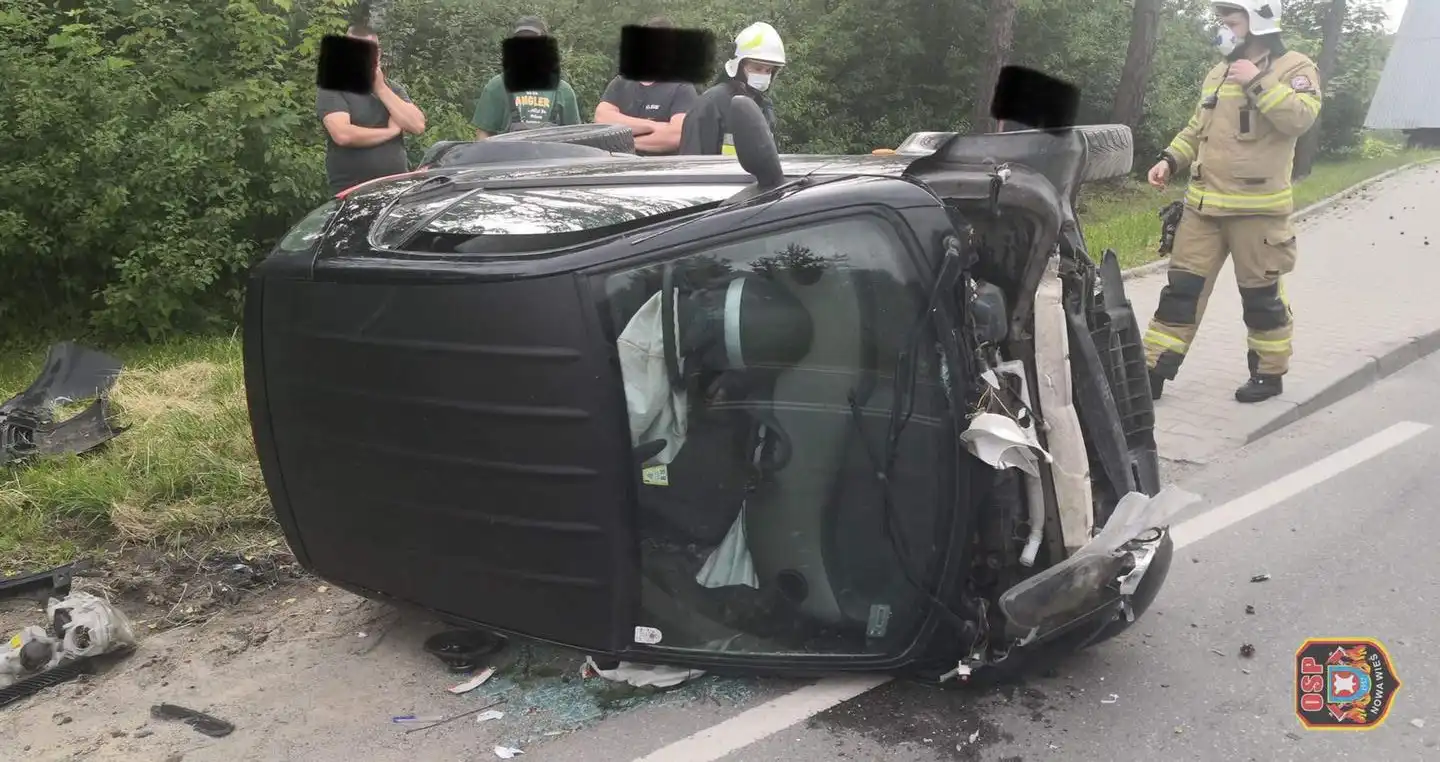 Kraksa w Łabowej. Wśród pasażerów były dzieci