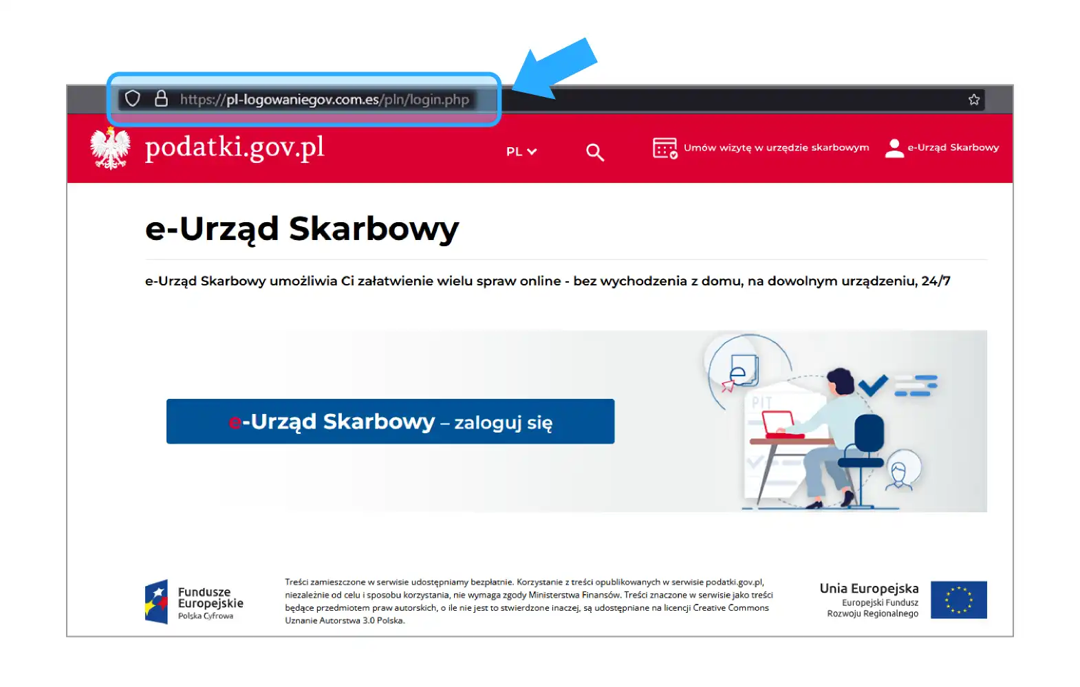Uwaga na oszustów! Fałszywe strony i maile wyłudzające dane podatników