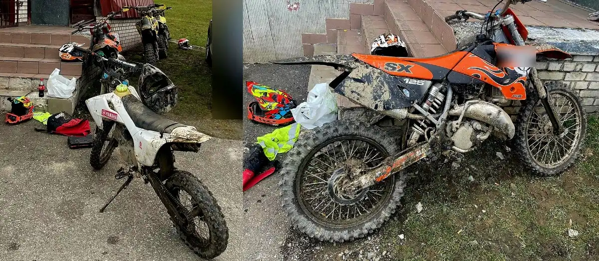 Stara Wieś: Limanowscy policjanci ujawnili 4 crossowców. Ich pojazdy były niedopuszczone do ruchu i nieubezpieczone