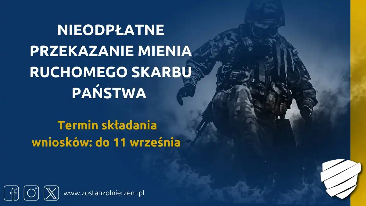 Militaria z demobilu. Centralne Wojskowe Centrum Rekrutacji prowadzi nabór wniosków o nieodpłatne przekazanie mienia ruchomego