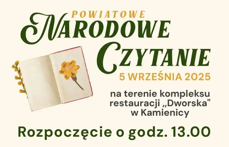 Powiatowe „Narodowe Czytanie” poezji Jana Kochanowskiego w Kamienicy