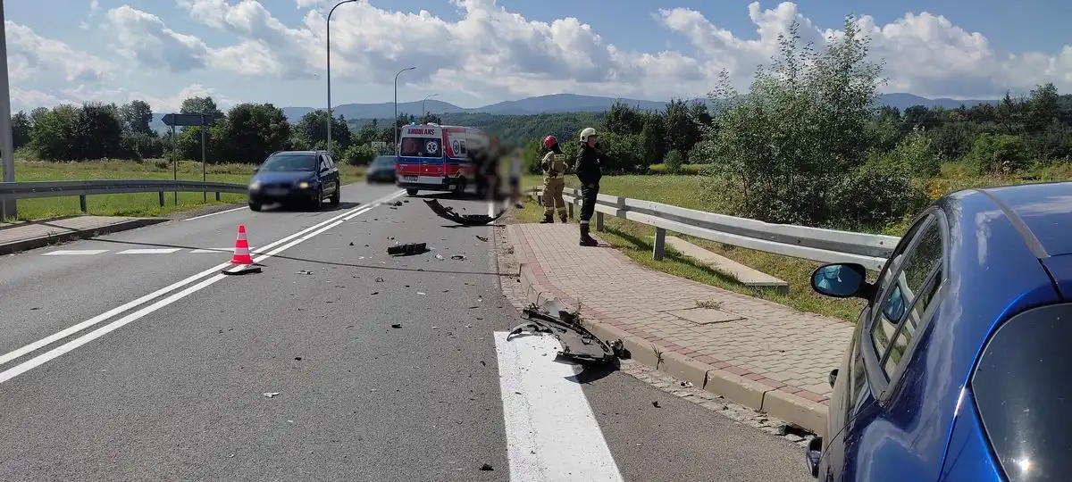 Kolizja w Starym Sączu. Wśród pasażerów były dzieci