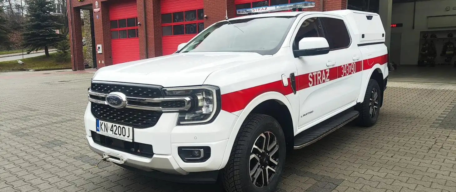 Nowy Ford Ranger w służbie straży pożarnej w Krynicy Zdroju