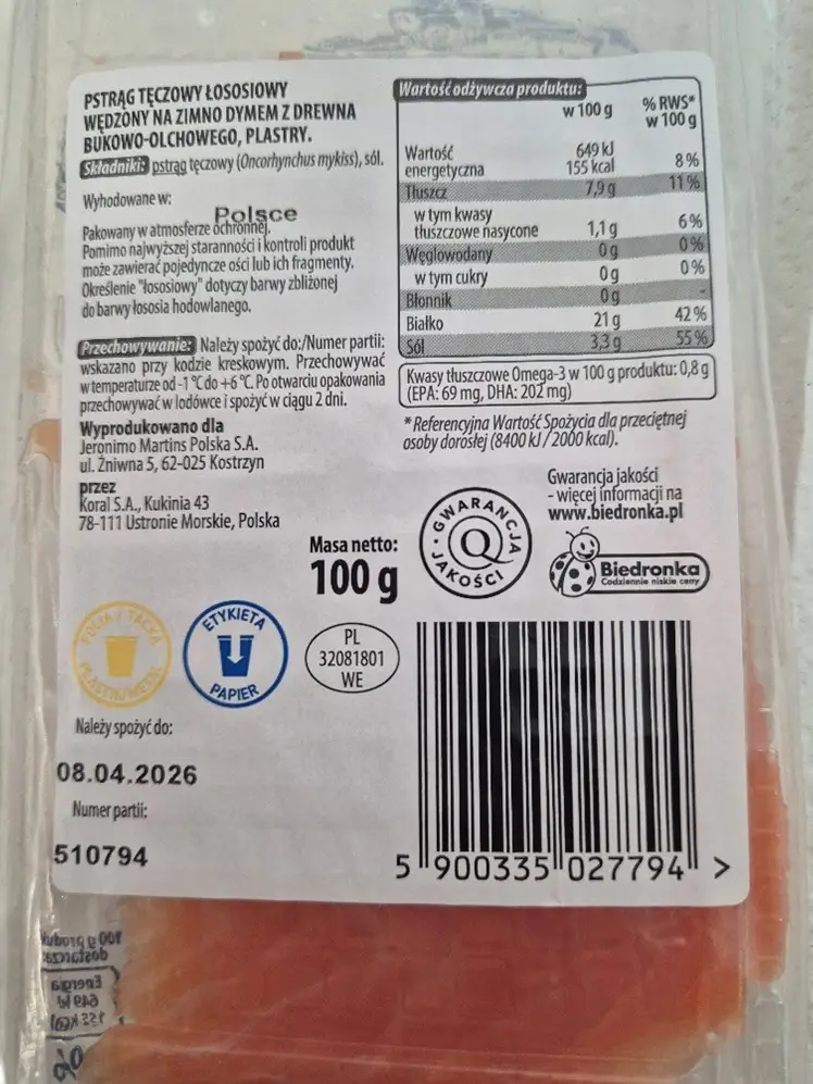 GIS ostrzega przed skażonym pstrągiem. Produkt wycofywany z rynku
