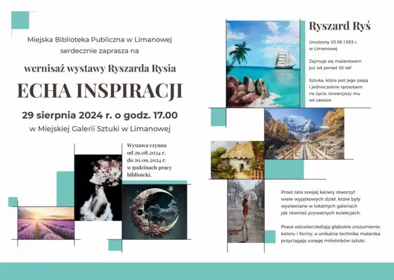 „Echa inspiracji” – nowa wystawa w Limanowej