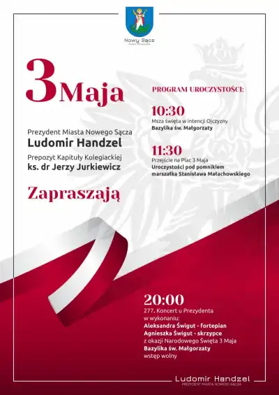 Nowy Sącz: uroczystości Narodowego Święta 3 Maja