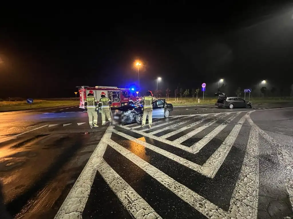 Kraksa na ul. 1 Brygady w Nowym Sączu