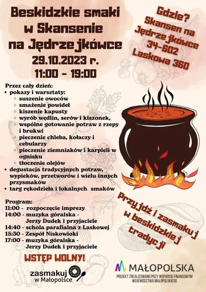 Festyn „Beskidzkie smaki” w Skansenie na Jędrzejkówce w Laskowej