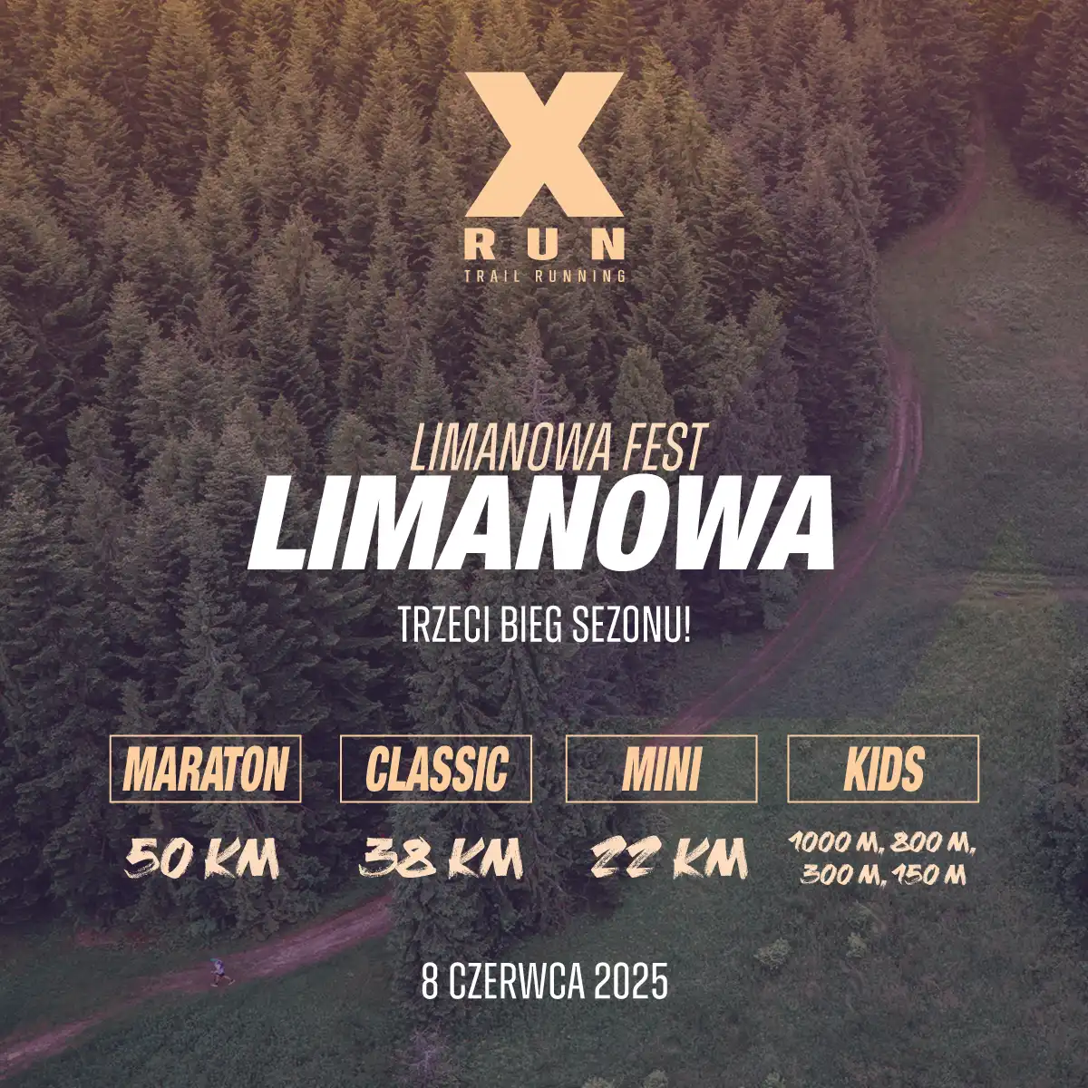 XRUN Limanowa Fest 2025. Biegowe święto w sercu Beskidów już 8 czerwca