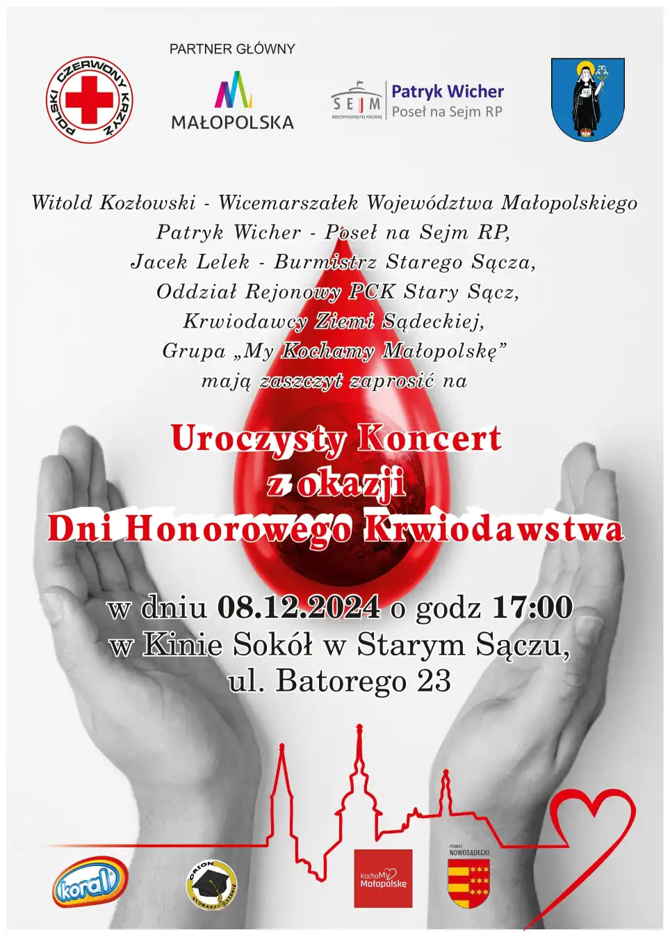 Wielka Gala Krwiodawców z Ewą Novel. Święto dobra i dolidarności w Starym Sączu
