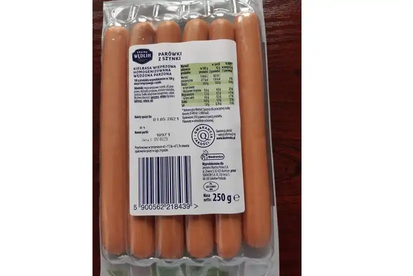 GIS ostrzega: Parówki z szynki z bakteriami Listeria monocytogenes