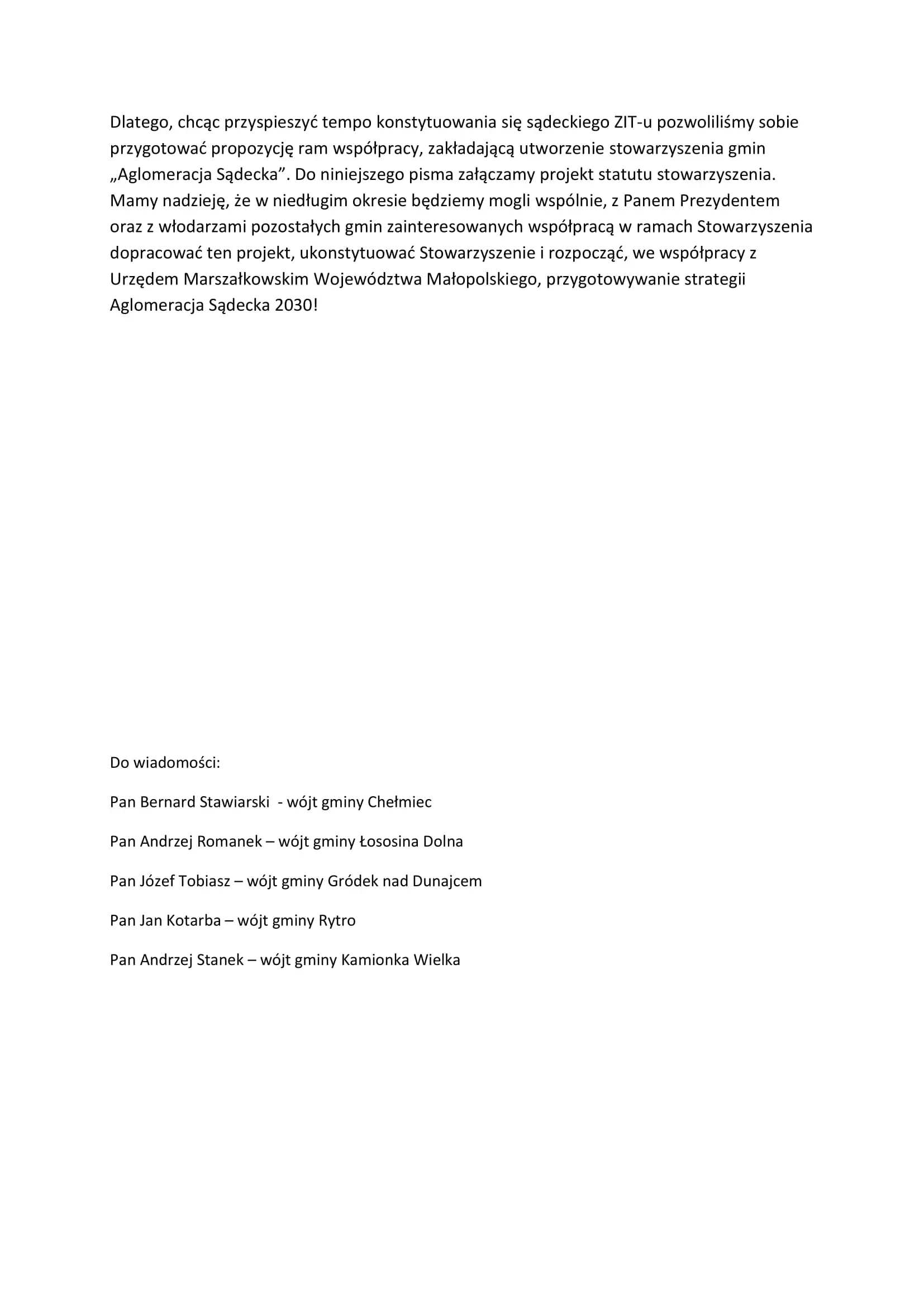 Czy powstanie Aglomeracja Sądecka?