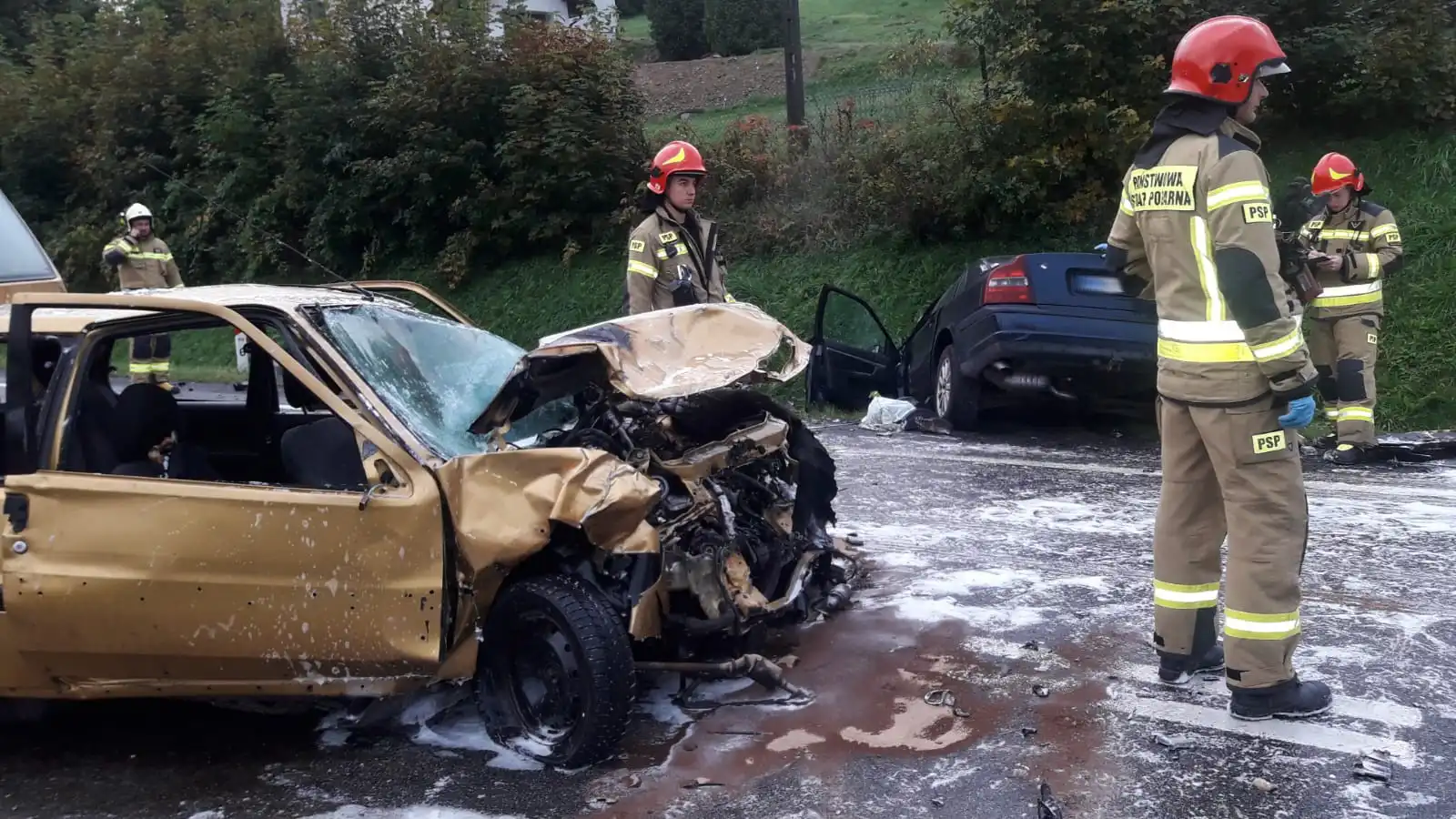 Wypadek w Nowej Wsi. 5 osób poszkodowanych w tym jedna ciężko