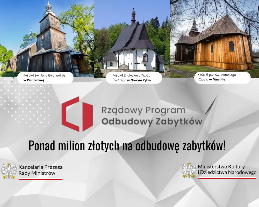 Ponad milion złotych dla Gminy Limanowa na ratowanie zabytków