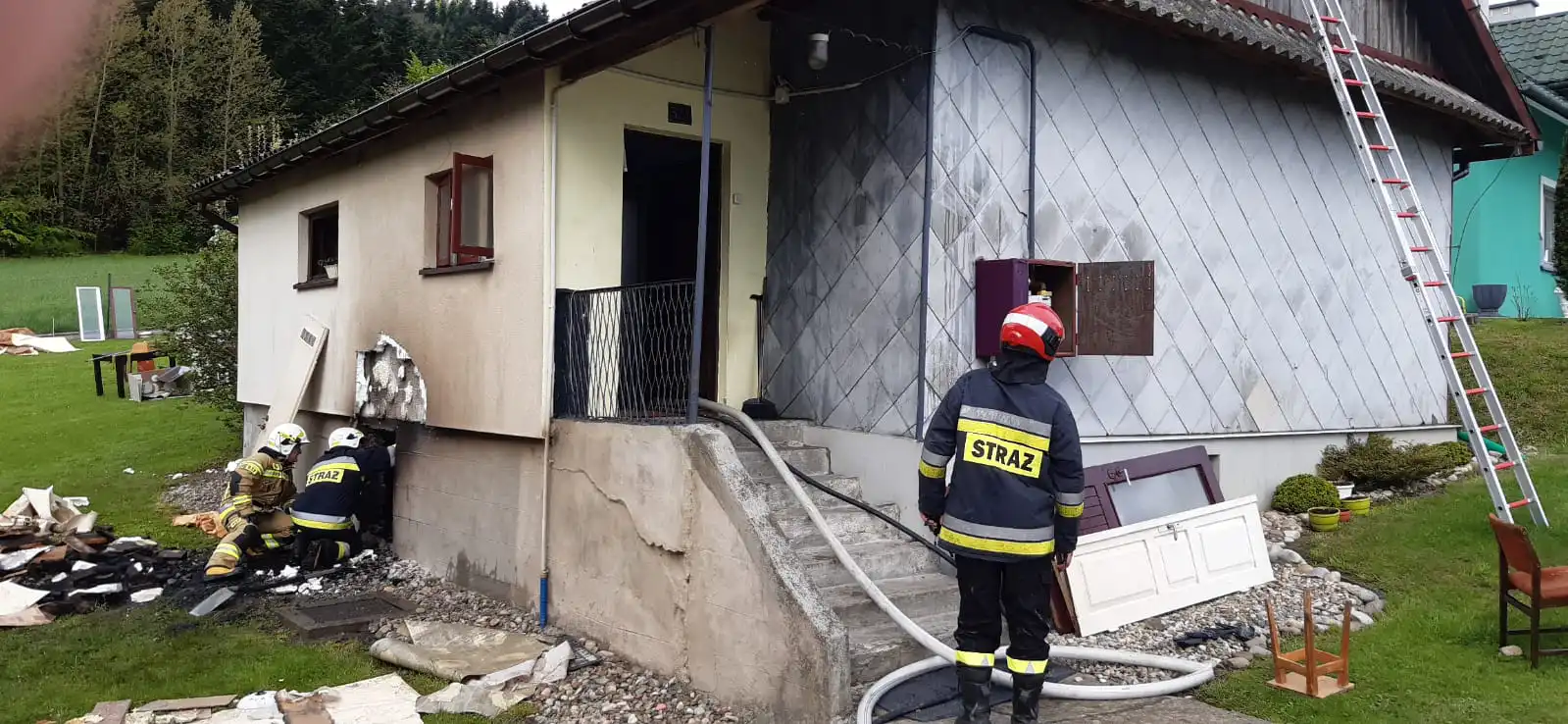 Tragiczny pożar domu w Ptaszkowej. Nie żyje 87-letnia kobieta