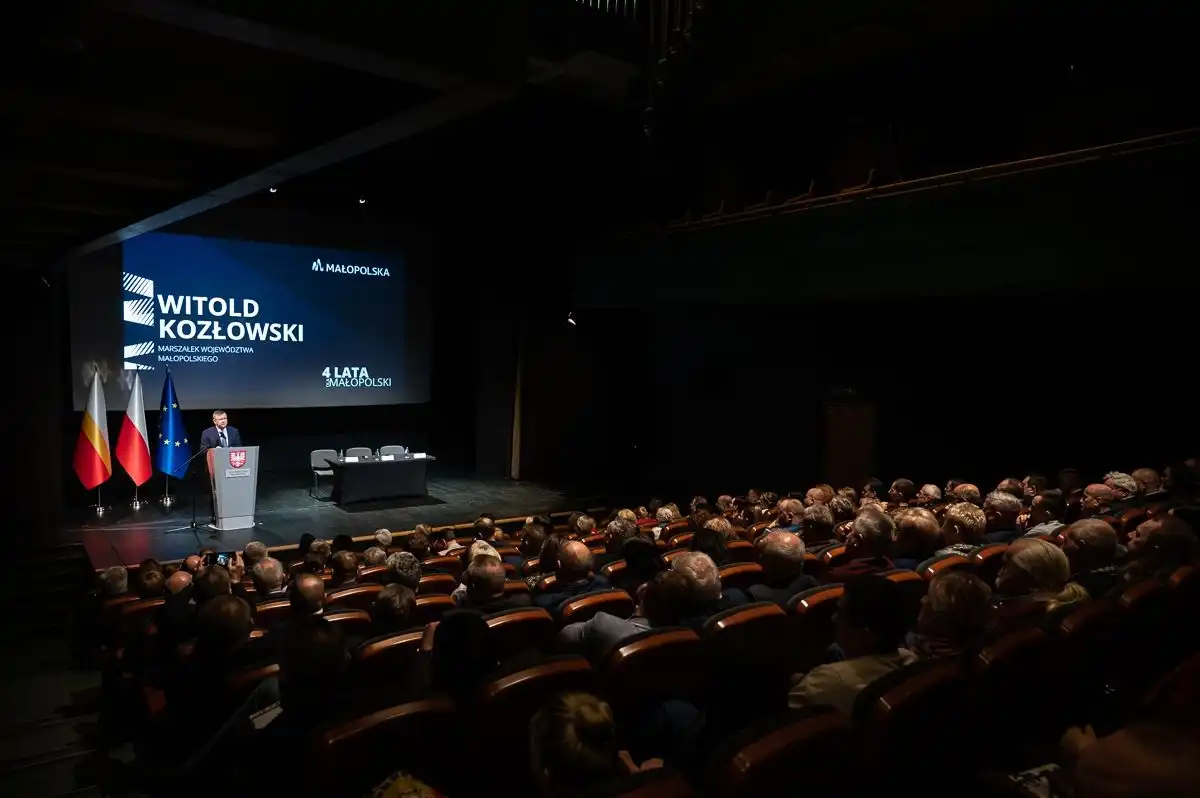 Konferencja "4 lata dla Małopolski. Fundusze Europejskie dla Małopolski 2021-2027" w MCK Sokół
