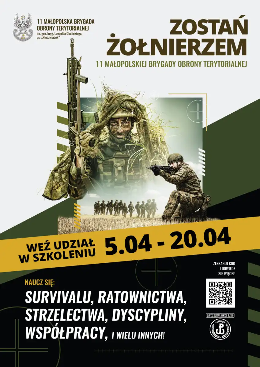 Zostań żołnierzem 11MBOT – weź udział w szkoleniu w dniach od 5 do 20 kwietnia