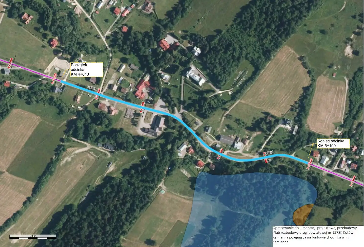 W Kamiannej powstanie nowy chodnik. Ruszyły prace nad projektem inwestycji