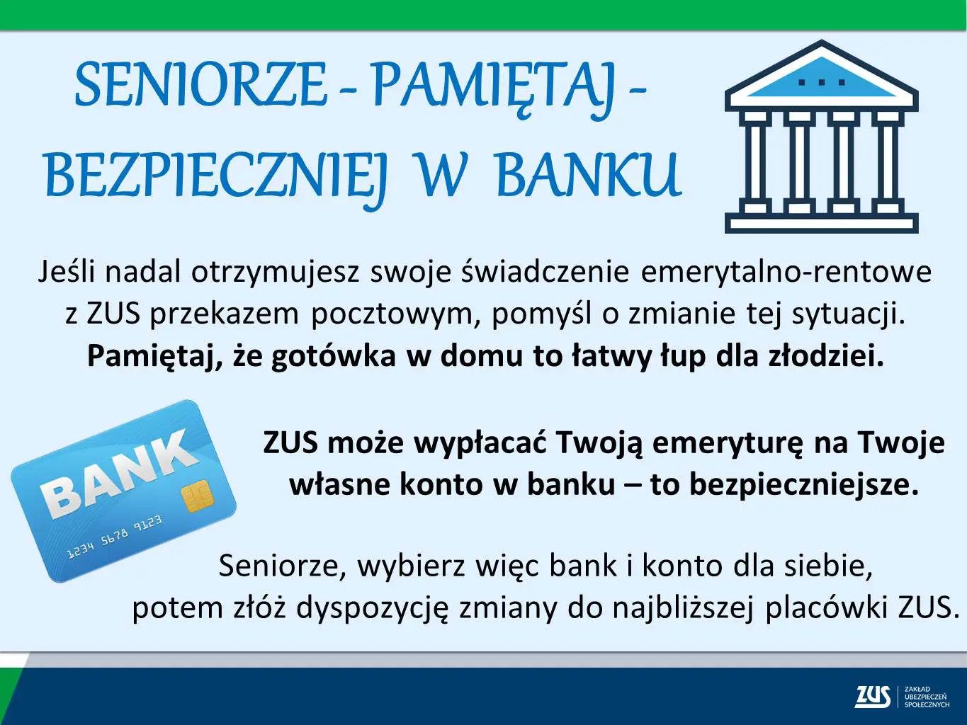 Kampania Informacyjno-Edukacyjna dla klientów ZUS - Bezpiecznie, zdrowo, bezgotówkowo