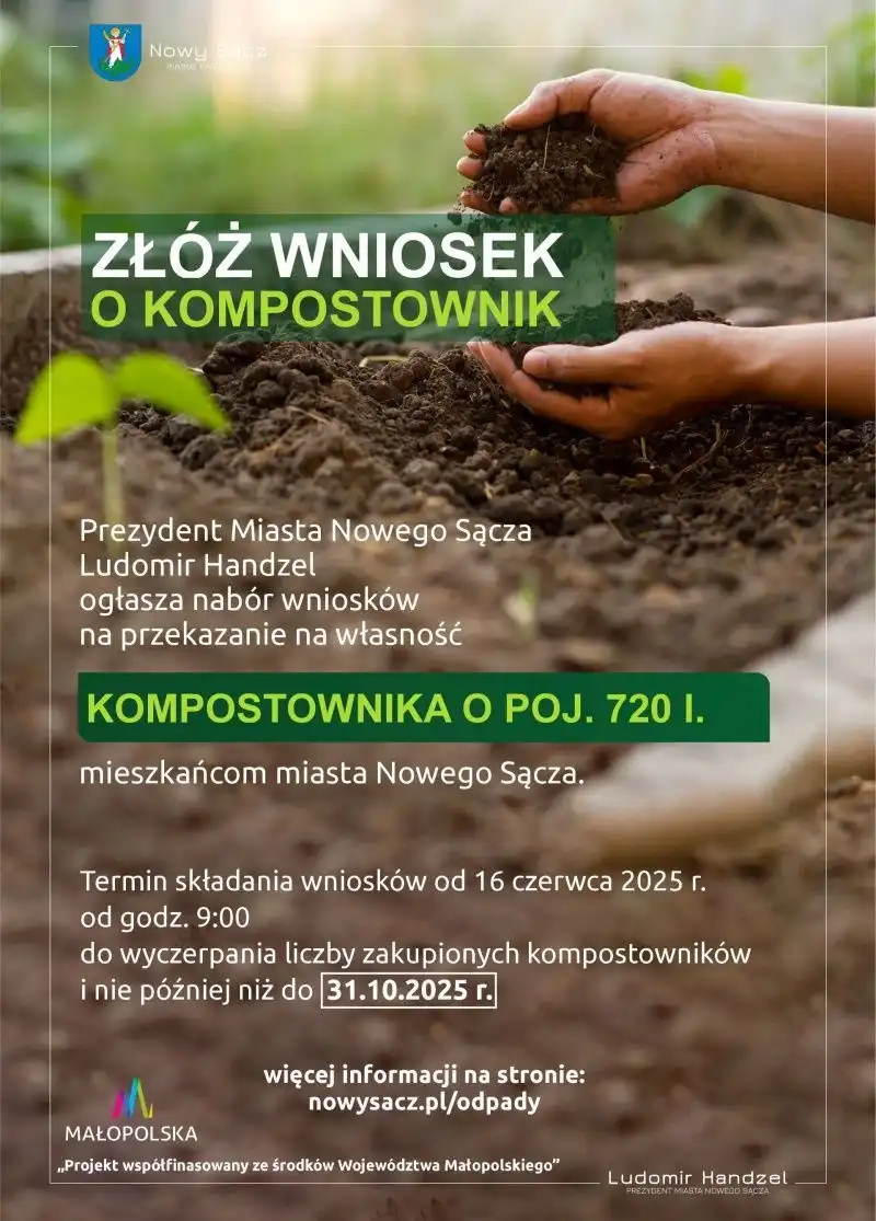 Nowy Sącz rozdaje kompostowniki za darmo! Startuje nabór