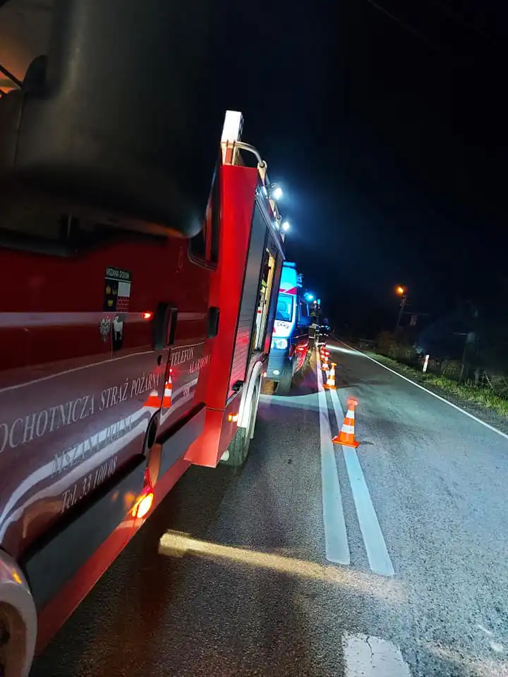 Zderzenie na DK28 w Rabie Niżnej. Dwie osoby poszkodowane